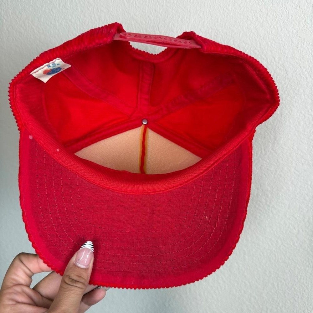 Vintage Red corduroy Philadelphia 76ers hat - Picture 5 of 6